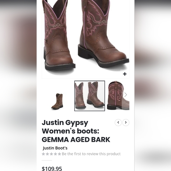 Justin Gypsy Women's Cowboy Boots - Picture 7 of 7